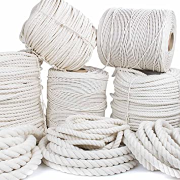 [HCM]1kg dây macrame 3-5mm cotton màu ngà
