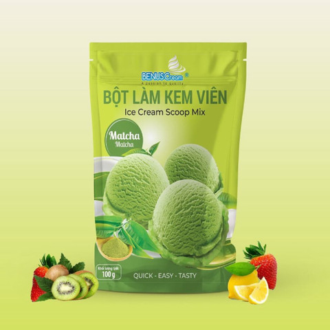 Bột làm kem viên trà xanh