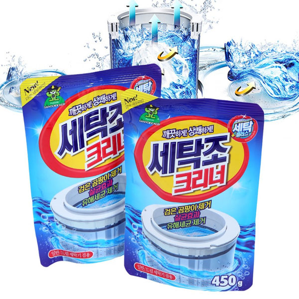 Combo 3 bịch tẩy vệ sinh lồng máy giặt Hàn Quốc siêu sạch bịch 450g - Bột tẩy lồng giặt Dumi Shop
