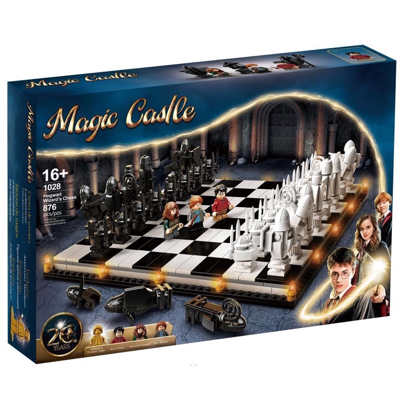 Đồ chơi - leji 1028 ( xếp hình harry potter chess bàn cờ phép thuật 876 mảnh )