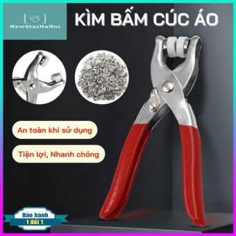 Bộ kìm bấm khuy áo kèm hộp 150 bộ cúc áo, Kìm Bấm Cúc, Khuy, Khoen Quần Áo, Vành Áo, Kìm bấm cúc tiện dụng cho mọi nhà dễ sử dụng