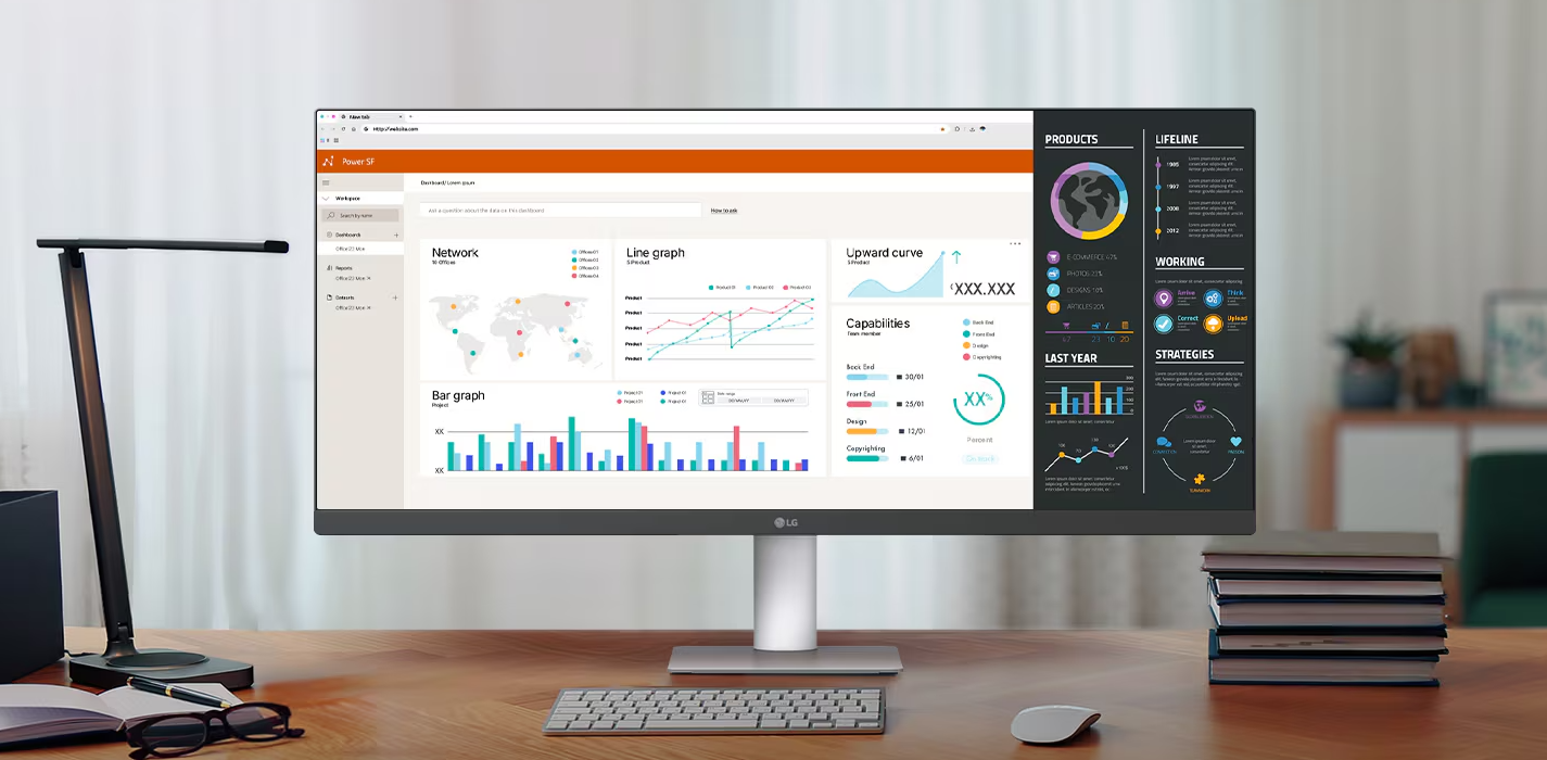 LG 29-inch UltraWide™ 21:9 WFHD (2560x1080) IPS Display Monitor Home Monitor Office Monitor LG Monitor 29 Inch Monitor 29U531A-W IPS Monitor Ultrawide Monitor School Monitor · v20