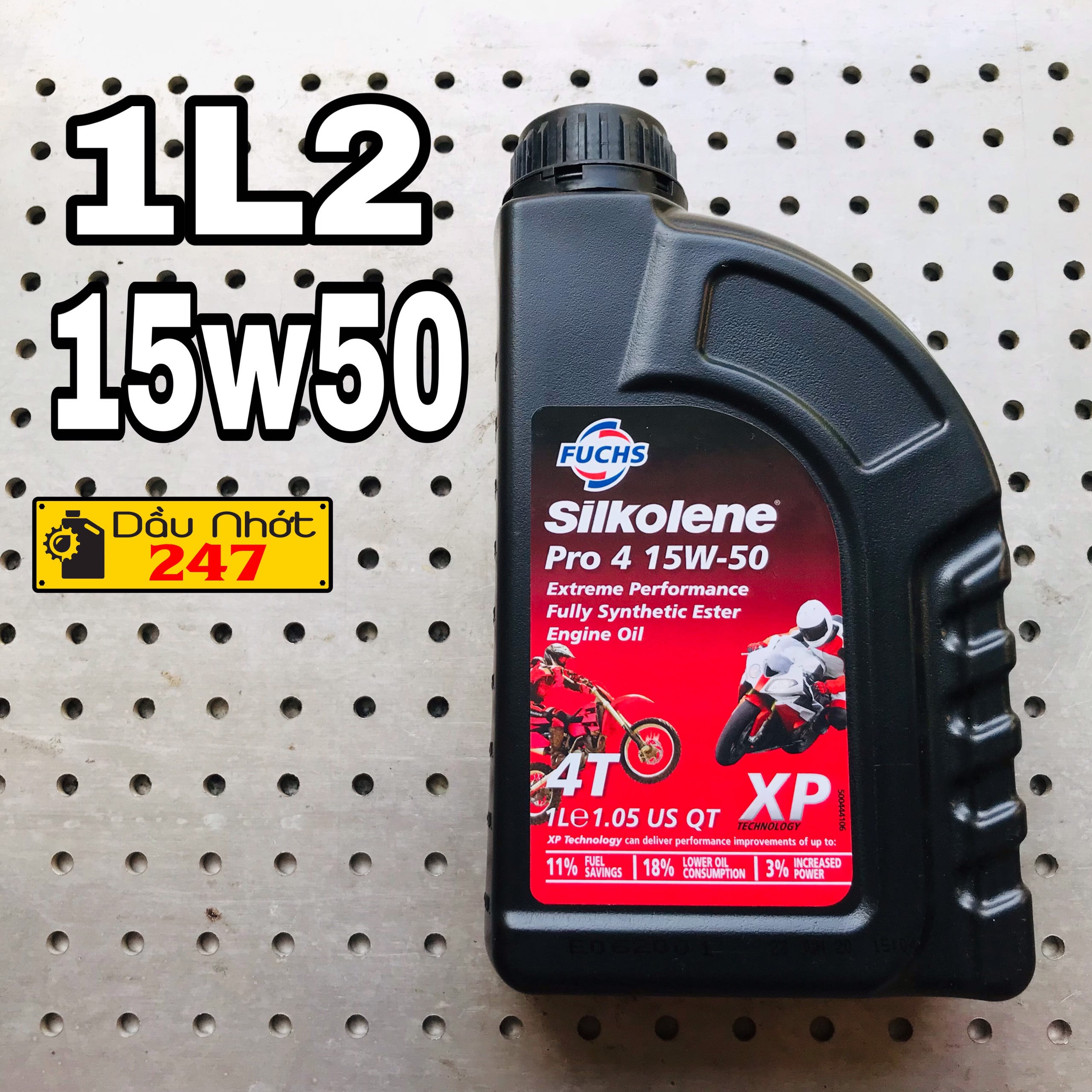 Combo 1l2 fuchs silkolene pro 4 15w50