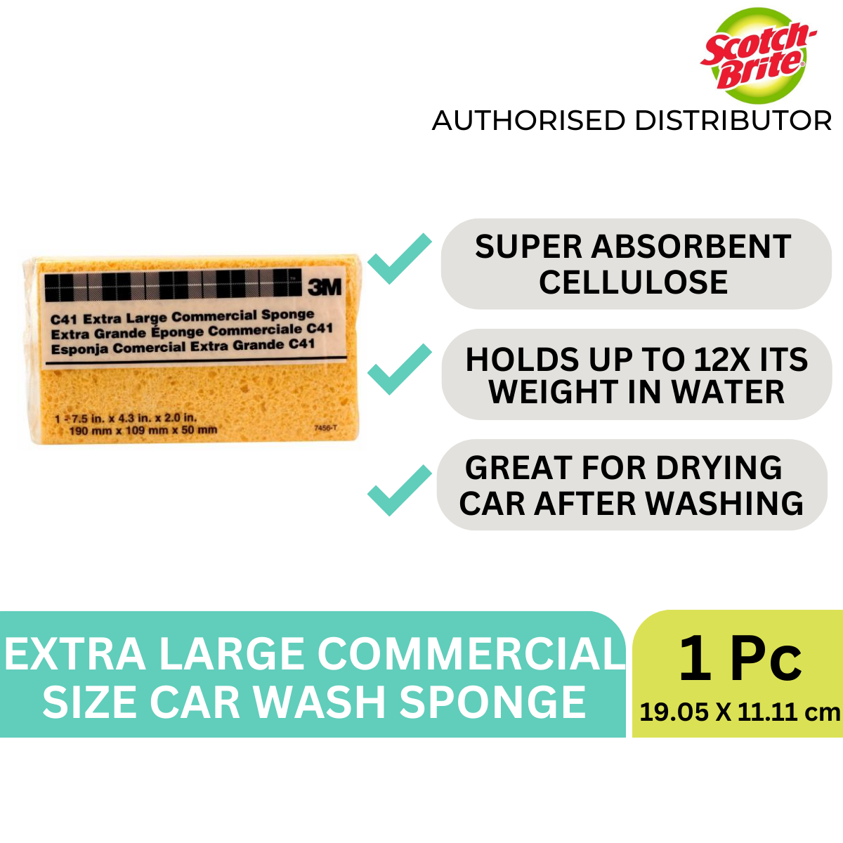 Car Wash Sponge Extra Size Washing Cellulose Super Absorbent Multi