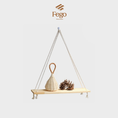 Kệ treo tường FEGO - gỗ thông tự nhiên trang trí nhà cửa