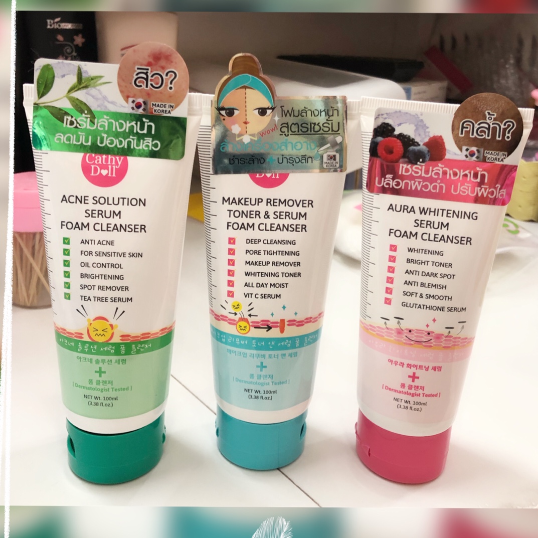 Sữa rửa mặt ngừa mụn acne serum foam cleanser cathy doll 100ml