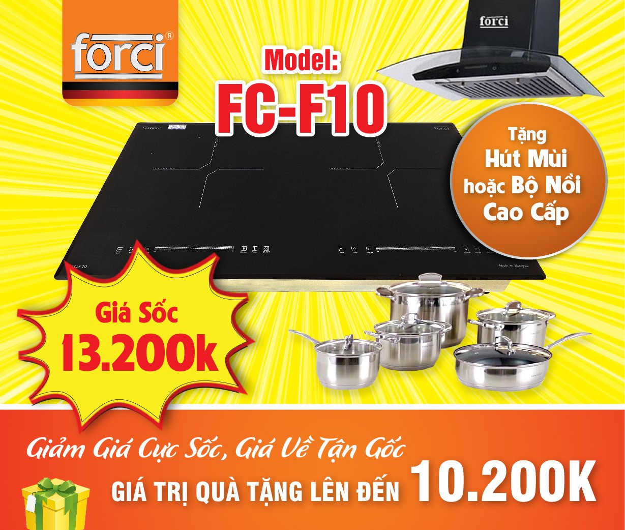 Bếp từ đôi forci - f10