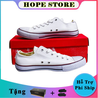 Giày thể thao thời trang nam, nữ Converse Classic cổ thấp màu trắng