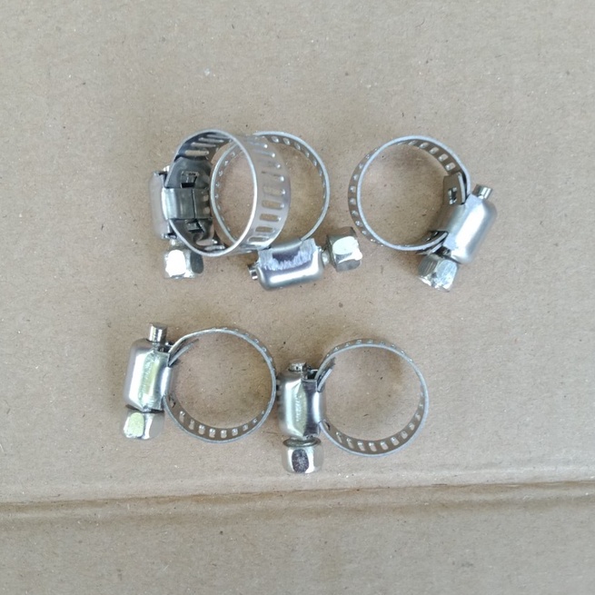 Combo 05 đai xiết inox- cổ dê, dùng xiết ống 18-32mm