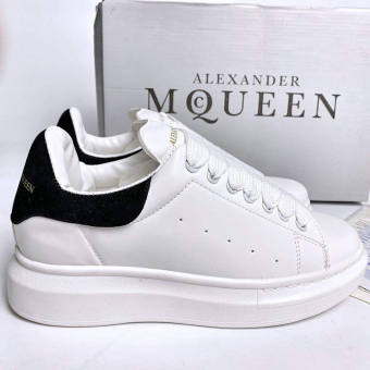 Giày Sneaker Nữ Hoàng Alex MCQueenn Trắng gót đen ( Full box)