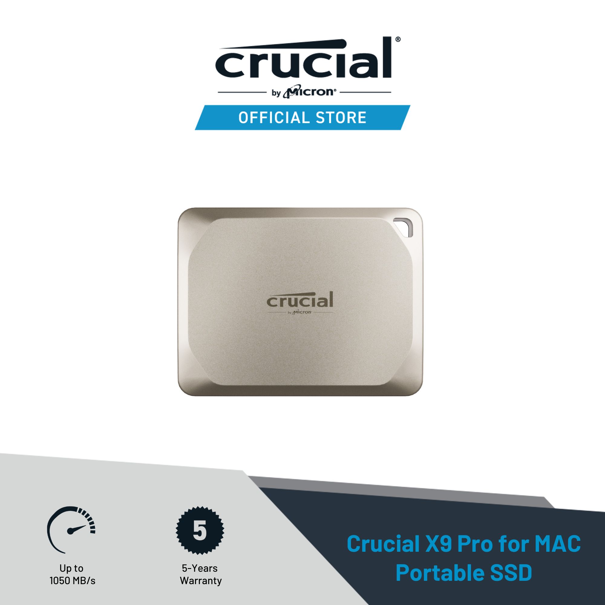 Crucial X6 1TB Portable SSD with USB-A adapter - Up to 800MB/s - PC and Mac  - USB 3.2 External Solid State Drive - CT1000X6SSD9