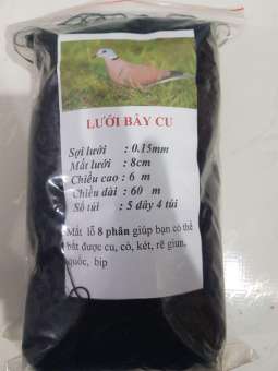 Lưới bẫy chim 60m Lưới 8 phân Bẫy cu, cò, két, rẽ giun, quốc,bip