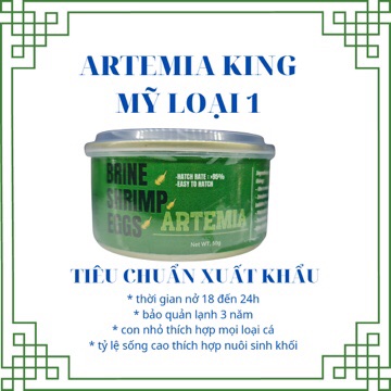 Artemia King Xanh 50g (Mỹ) Loại 1 Xuất Khẩu Siêu Nỡ