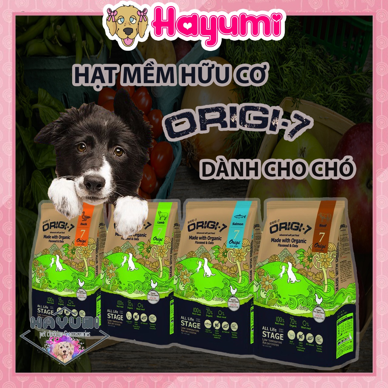 Hạt mềm hữu cơ origi-7 dành cho chó - hayumi