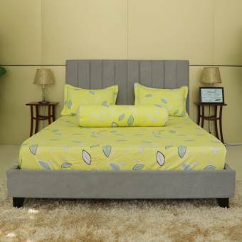 Bộ Ga Gối Cotton Hometex 180x200x25cm - Bộ Drap Gối Bọc Nệm Vải Cotton Hoa Hometex - CTY May Thiên Hà