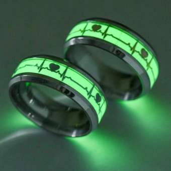 Nhẫn nam titan nhẫn nam nữ dạ quang phát sáng trong đêm nhẫn đôi nam nữ