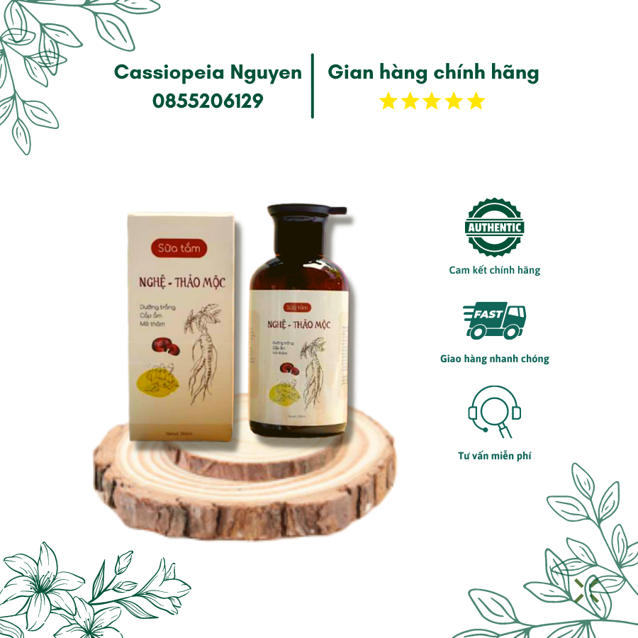 Sữa tắm nghệ thảo mộc dưỡng trắng da