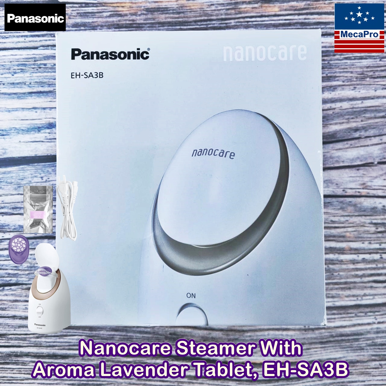 Panasonic® Nanocare Steamer With Aroma Lavender Tablet, EH-SA3B นาโนแคร์ สตรีมเมอร์ เครื่องอบไอน้ำใบหน้าขนาดเล็ก ทรีตเมนต์ใบหน้า เครื่องพ่นทำความสะอาดผิวหน้า ราคา 16,795 บาท*ส่งฟรี