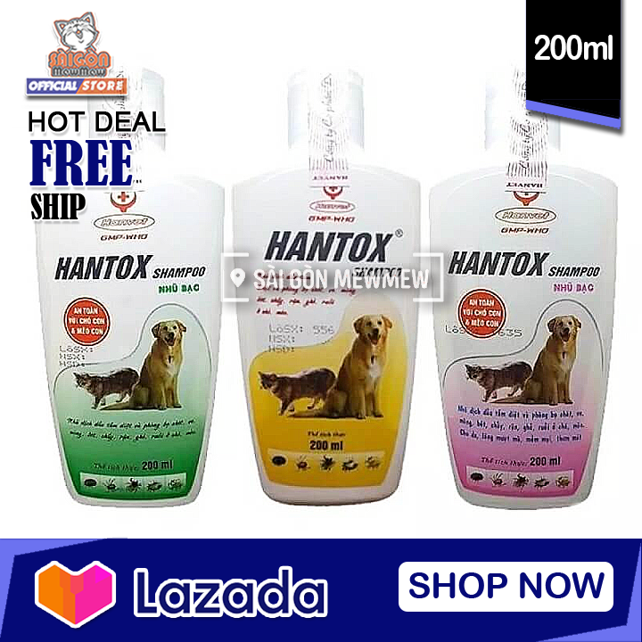 Sữa tắm trị bọ chét ve rận trên chó mèo HANTOX