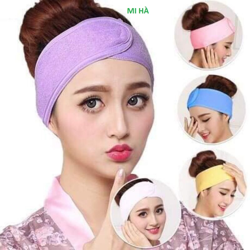 Băng đô rửa mặt, băng đô cài tóc nữ, phụ liệu mi hà