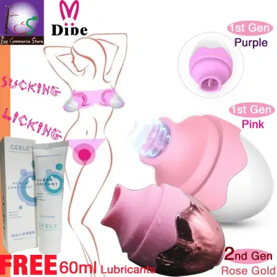 •LCS™- DiBe 7 Mode Clitoris Licking Stimulator Tongue Vibrator Nipple Sucker Breast Enlarge Massager Vibrator Sex Toys Masturbator for Women (1)