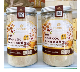 BỘT NGŨ CỐC DINH DƯỠNG 12 LOẠI HẠT 500GRAM TH FONUT