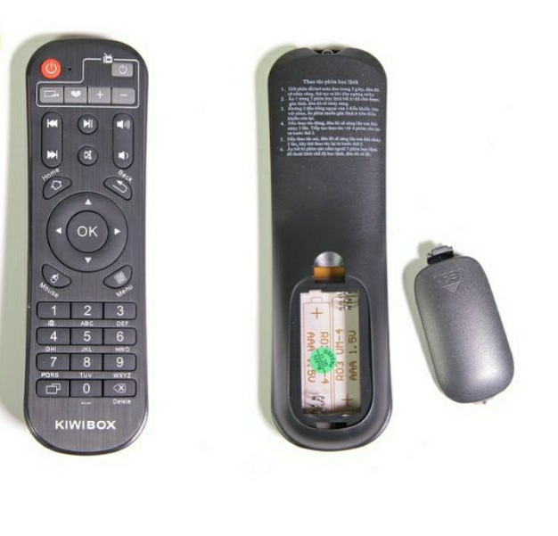 Điều khiển TV Box Kiwibox - Hàng chính hãng mới 100% dùng cho kiwibox S1, V3pro và các Box các có điều khiển như hình