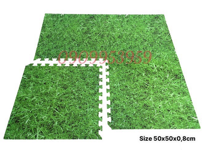 Thảm xốp ghép lót sàn vân cỏ size 50x50cm