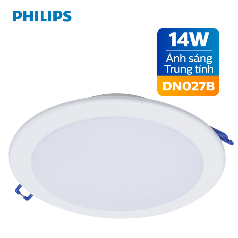 Đèn led downlight âm trần philips dn027b 14w g2 dạng tròn - dải công suất rộng - chất lượng sáng đồng đều