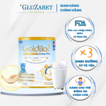 Sữa Công Thức GOLDILAC GROW PRO 600g - Sữa Tăng Cân, Chiều Cao, Hỗ Trợ Tiêu Hóa, Kích Thích Ăn Ngon.