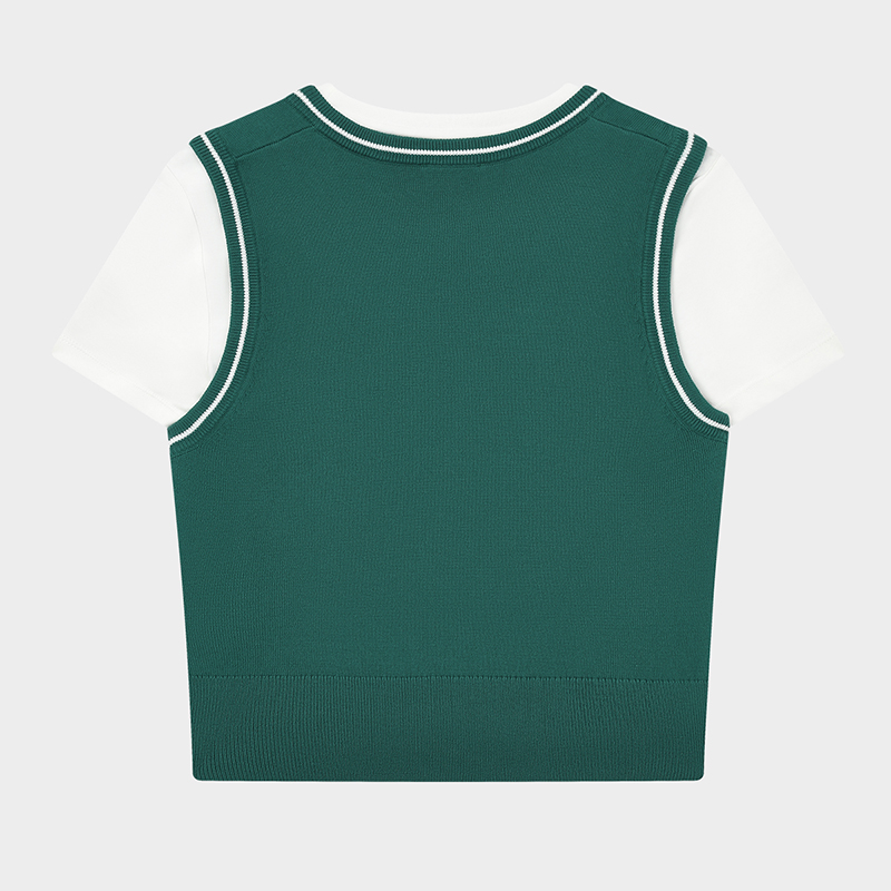 FILA CORE Women's COURT LEGEND ORIGINALE Short Sleeve T-shirt in Green · v2