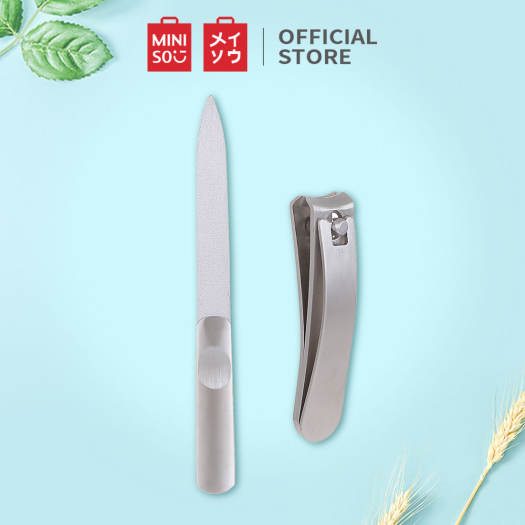 Bộ cắt móng tay Miniso đồ cắt móng tay phụ kiện nail bộ kềm cắt móng tay nail kit (Bạc)