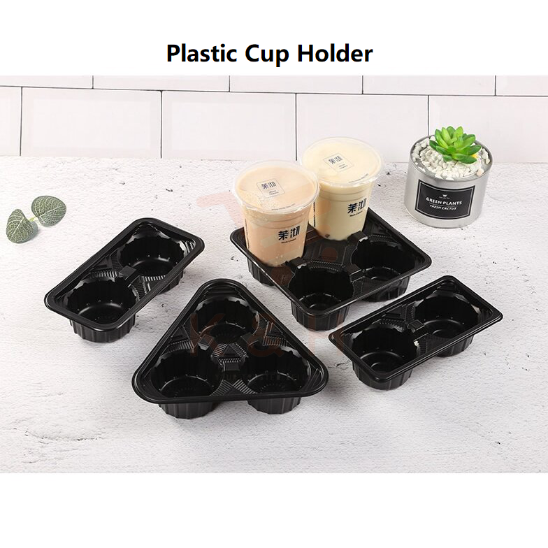 Ready Stock] Disposable Coffee Cup Holder/ Pulp Paper Molded Paper Cup Tray  / Pemegang Cawan - 2cup & 4cup (50 PCS)