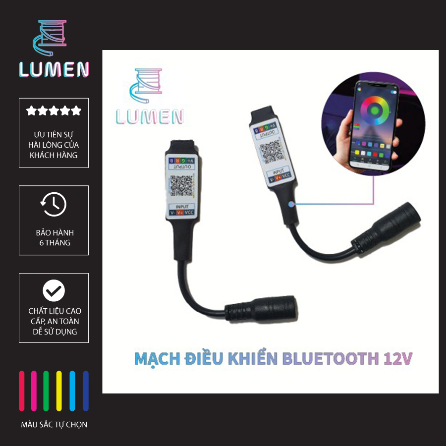 Bộ điều khiển từ xa đèn led/ neon bluetooth 12v - lumen - đèn neon sign