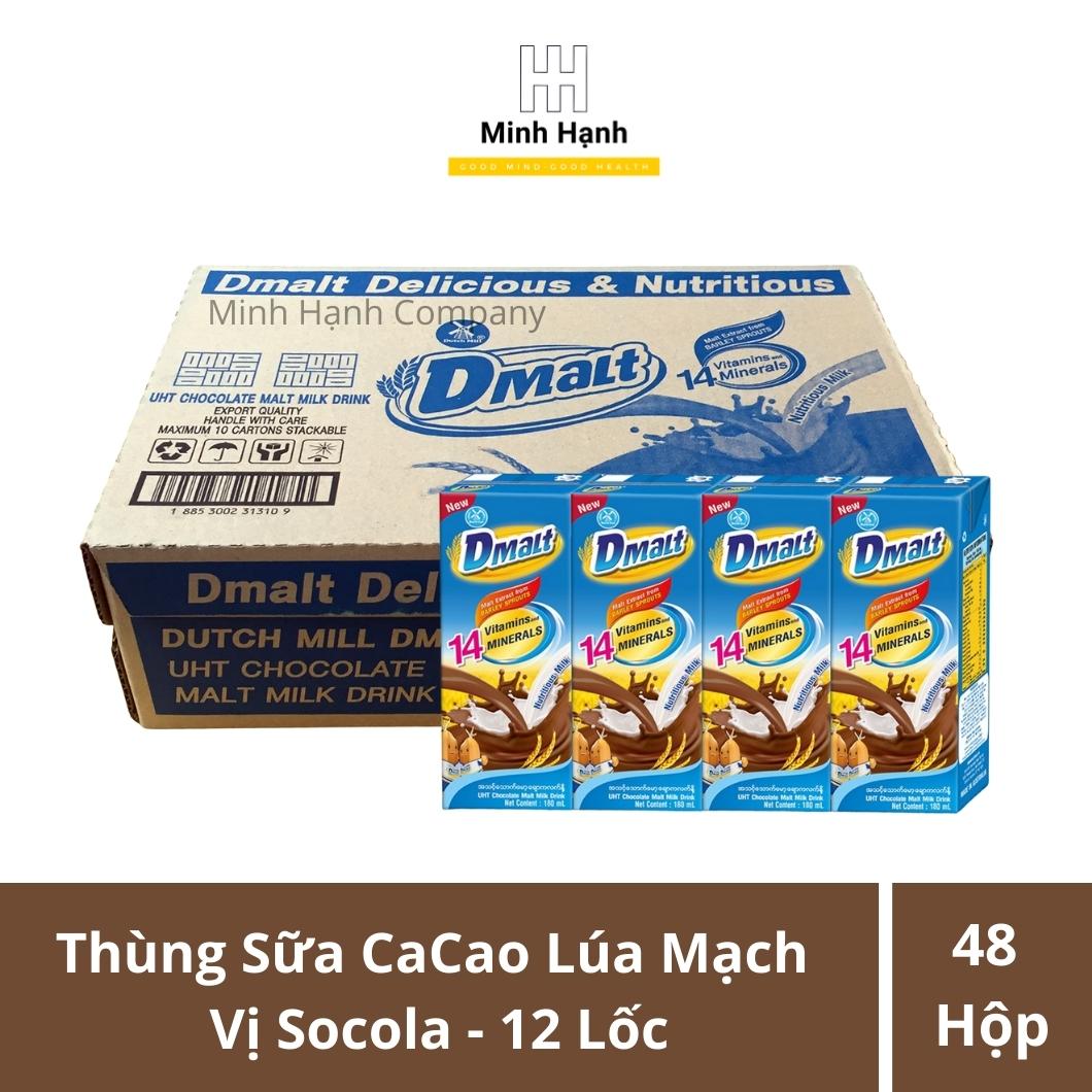 Thùng 32 hộp thức uống sữa cacao lúa mạch dmalt