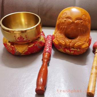 bộ chuông mõ cao cấp đường kính 8cm