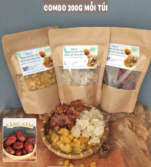 Tuyết yến - Bồ mễ - Nhựa đào (combo 200g mỗi túi )