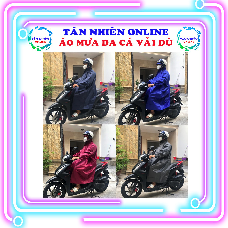 [Hỏa tốc] Áo mưa đi xe máy vảy cá vải dù có dây kéo phía trước kiêm áo mưa măng tô không xẻ tà, áo đi mưa, Tân Nhiên Online
