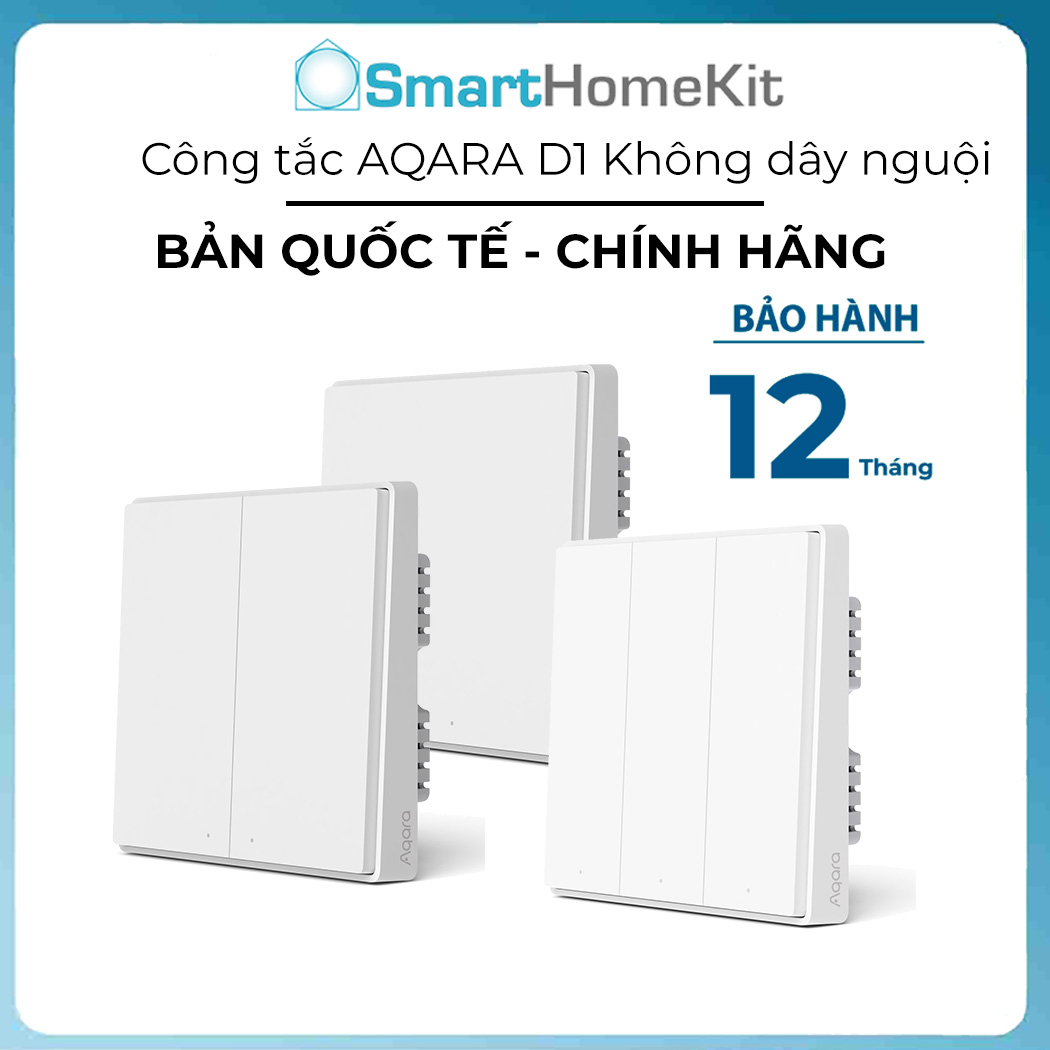 [Quốc Tế] Công tắc thông minh Aqara D1 không dây nguội, hẹn giờ, lên lịch điều khiển bằng điện thoại - Hàng Chính Hãng - Bảo Hành 1 Năm