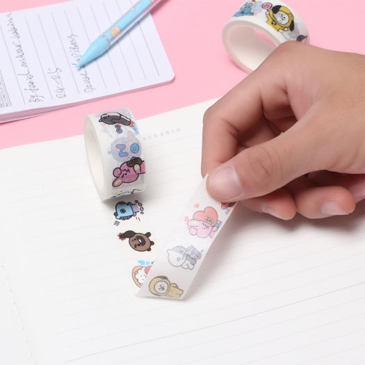 1 Băng Dính BTS BT21 5M Giấy Miếng Dán Sổ Lưu Niệm Miếng Dán Giấy Nhật Ký Làm Sổ Lưu Niệm Tự Làm TWICE Blackpink