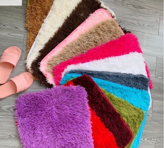 Thảm Lông Lót Chân Trang Trí Màu Trơn Size 40x60cm, dùng làm thảm phòng tắm, thảm để nhà bếp, cửa phòng ngủ, phòng khách, chân giường