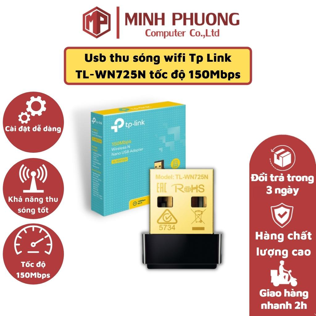 USB Thu Sóng WiFi TP-Link TL-WN 725N Hàng Chính Hãng