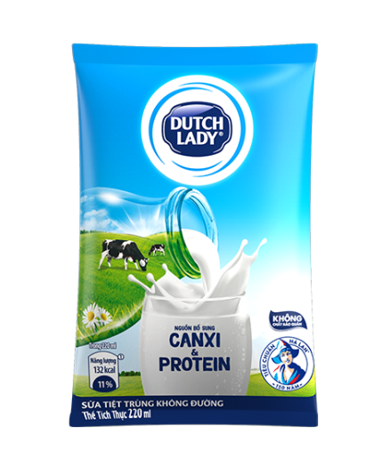 24 Bịch Sữa cô gái hà lan 210ml Dutch Lady Không đường (24x210ml)