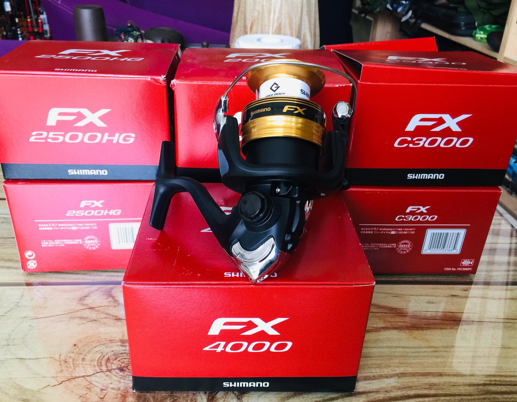 Máy Câu Đứng Shimano FX New 2019 máy fx 4000 chuyên lure tráp, câu ikada, lure lóc, sộp, song vược,...