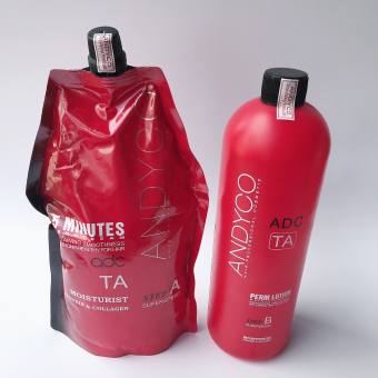 Thuốc uốn tóc Andyco Thuốc ép tóc Andyco thông minh không quan tâm mềm hóa Cặp 1000ml