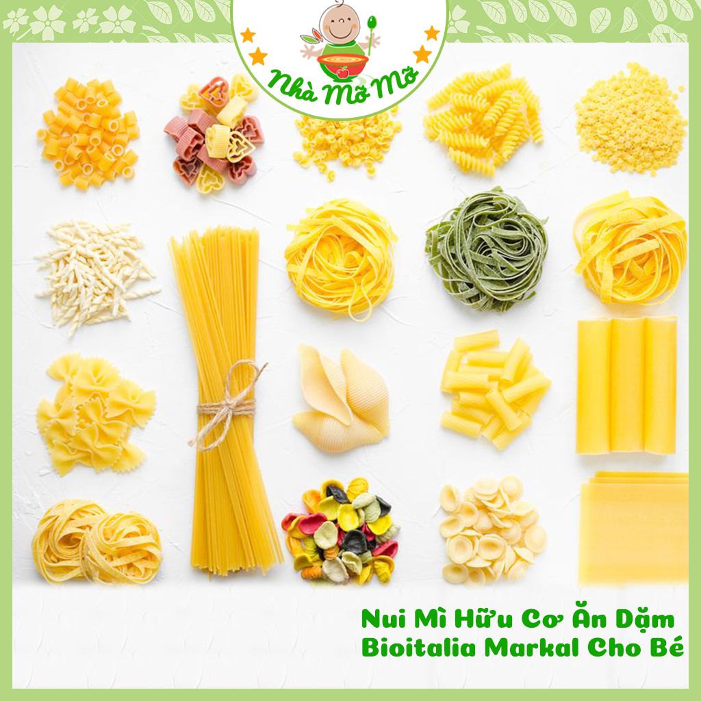Nui hữu cơ cho bé tập ăn dặm cầm nắm gói 100g nui sao sò ống xoắn