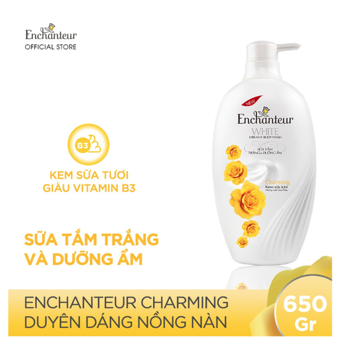 Sữa tắm enchanter dưỡng trắng da giữ ẩm 650g