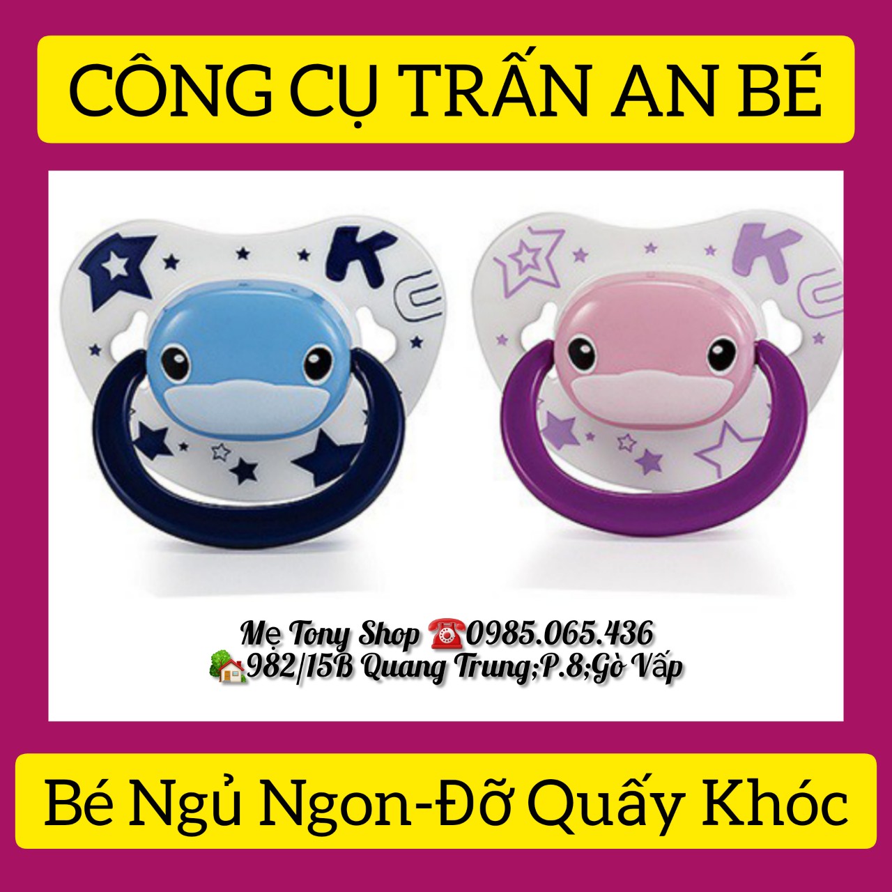 Ty ngậm cho bé bằng sillicon kuku- từ 0-6 tháng tuổi
