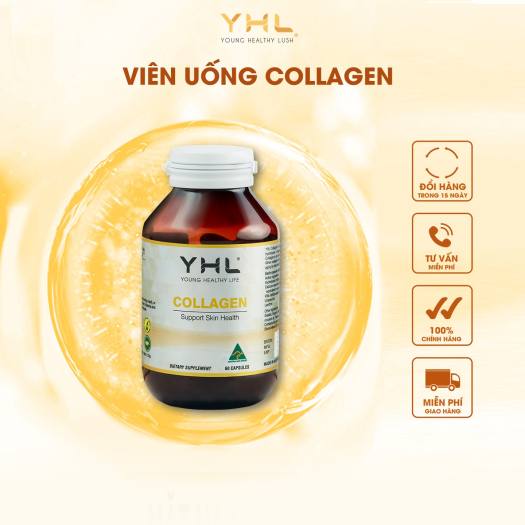 Viên Uống Collagen YHL Giữ Ẩm, Tăng Độ Đàn Hồi, Giảm Lão Hóa Da