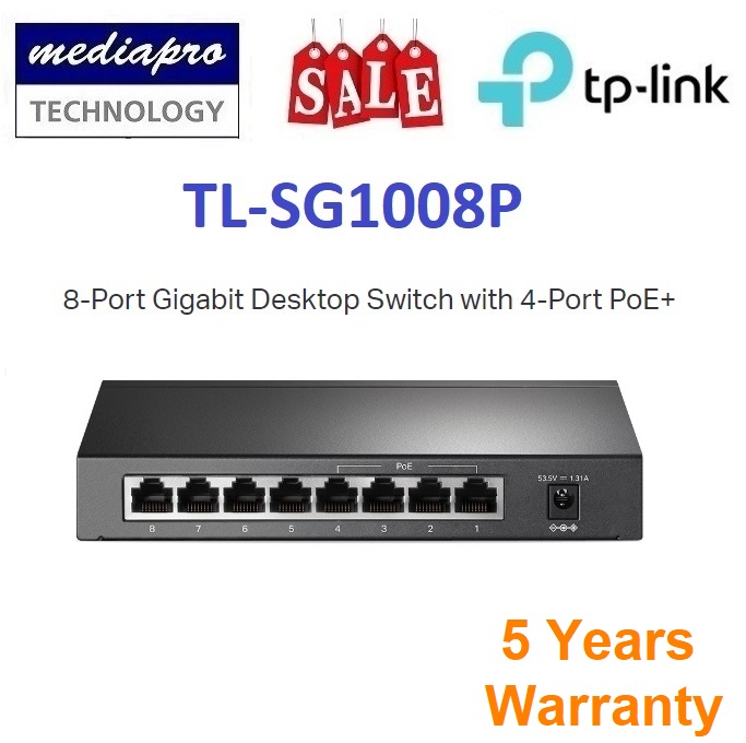 TP-LINK DS1008X Omada 8-port 10G Desktop/Rackmount Switch ( Mulit